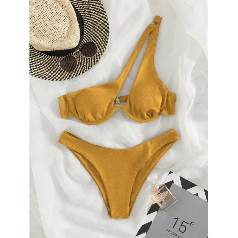 Wholesale Multicolor Ribbed Double Fabric Swimwear